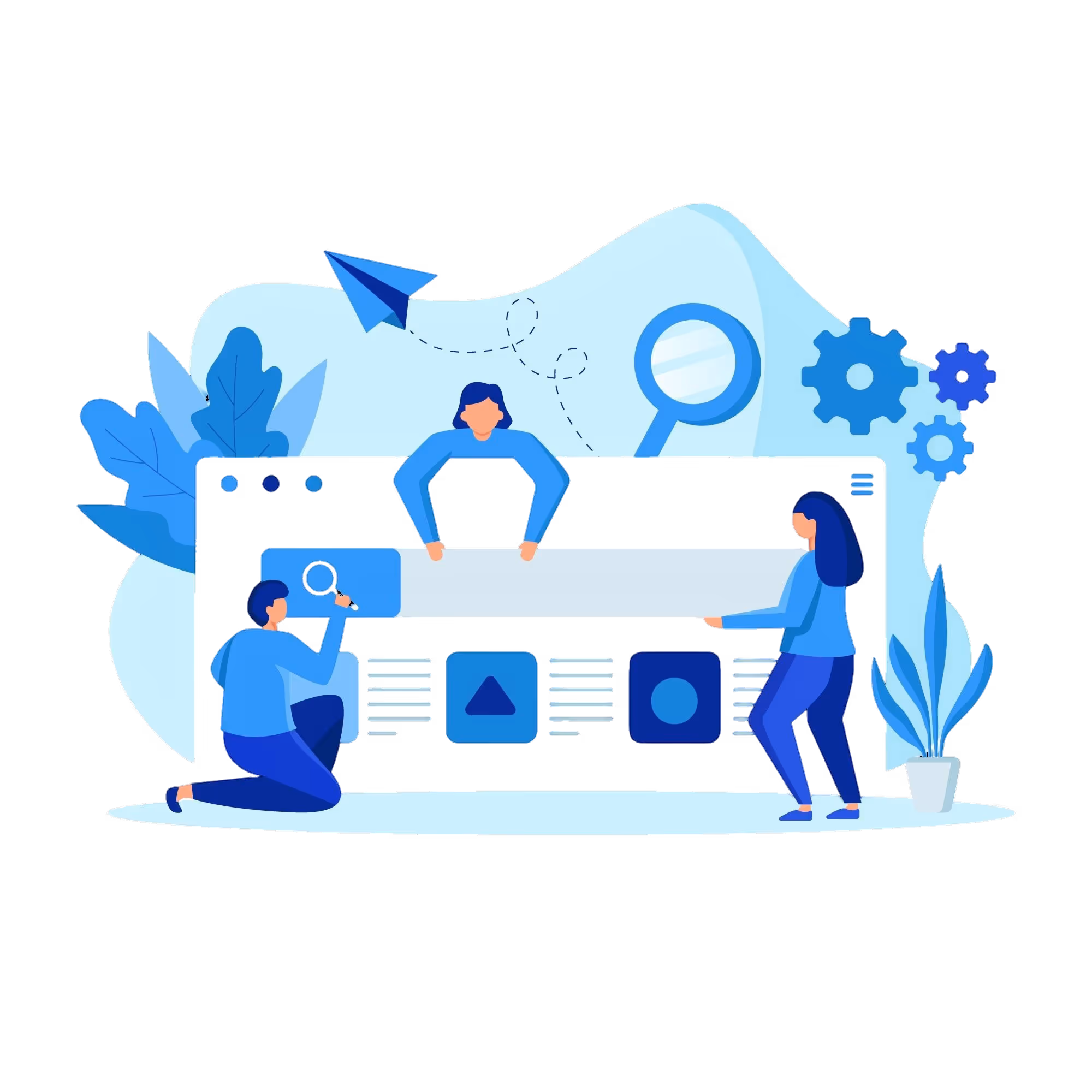 Liidix yrityksen moderni sinisävyinen taustakuva, joka tukee ammattimaisten verkkosivujen suunnittelua ja brändäystä.