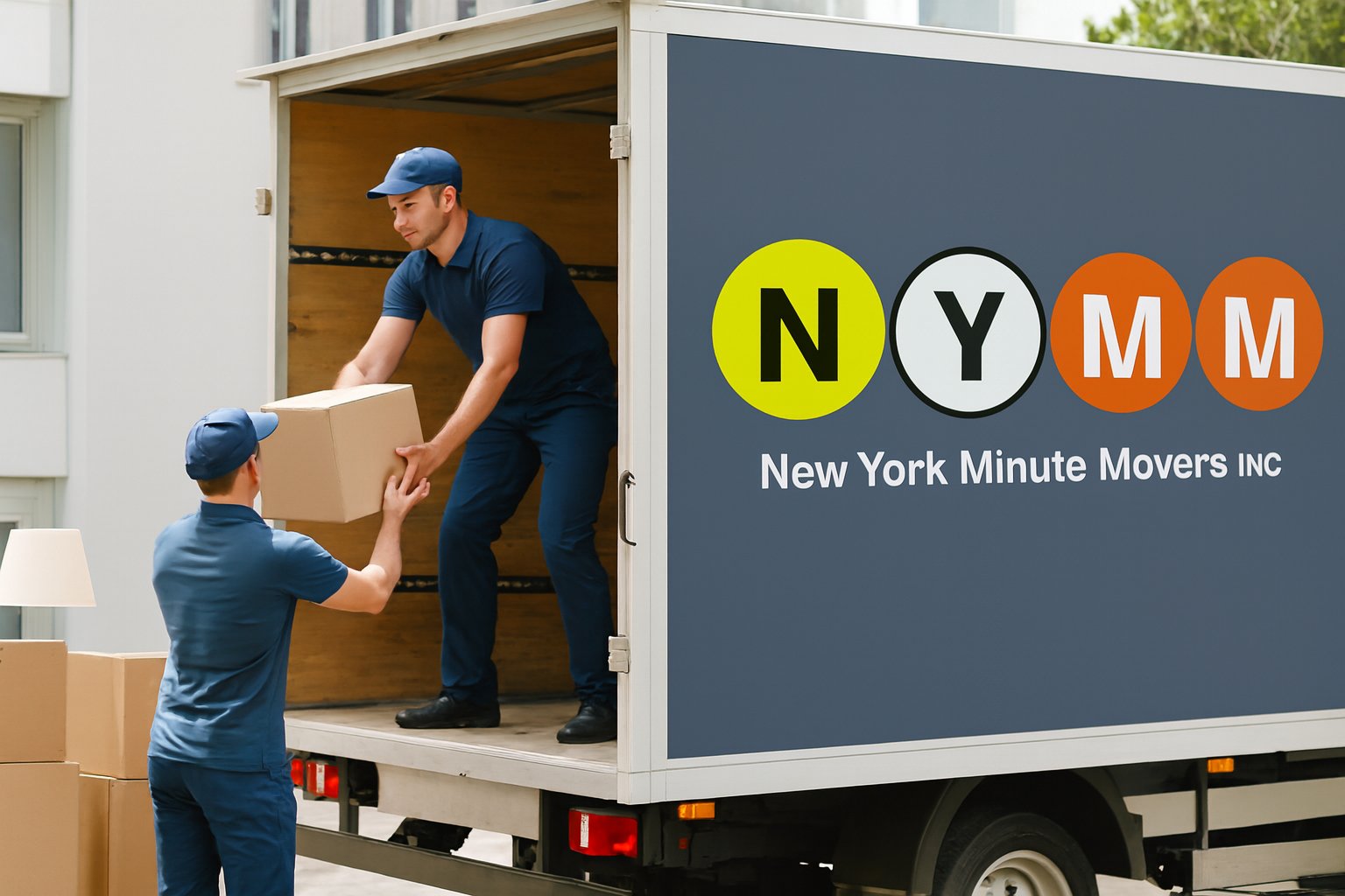 Loading A Moving Truck For A Studio Apartment
