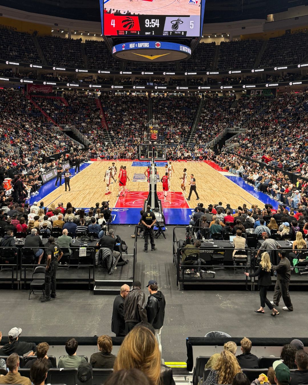 The Toronto Raptors vs Miami Heat game at Centre Vidéotron, Saturday, October 3, 2026