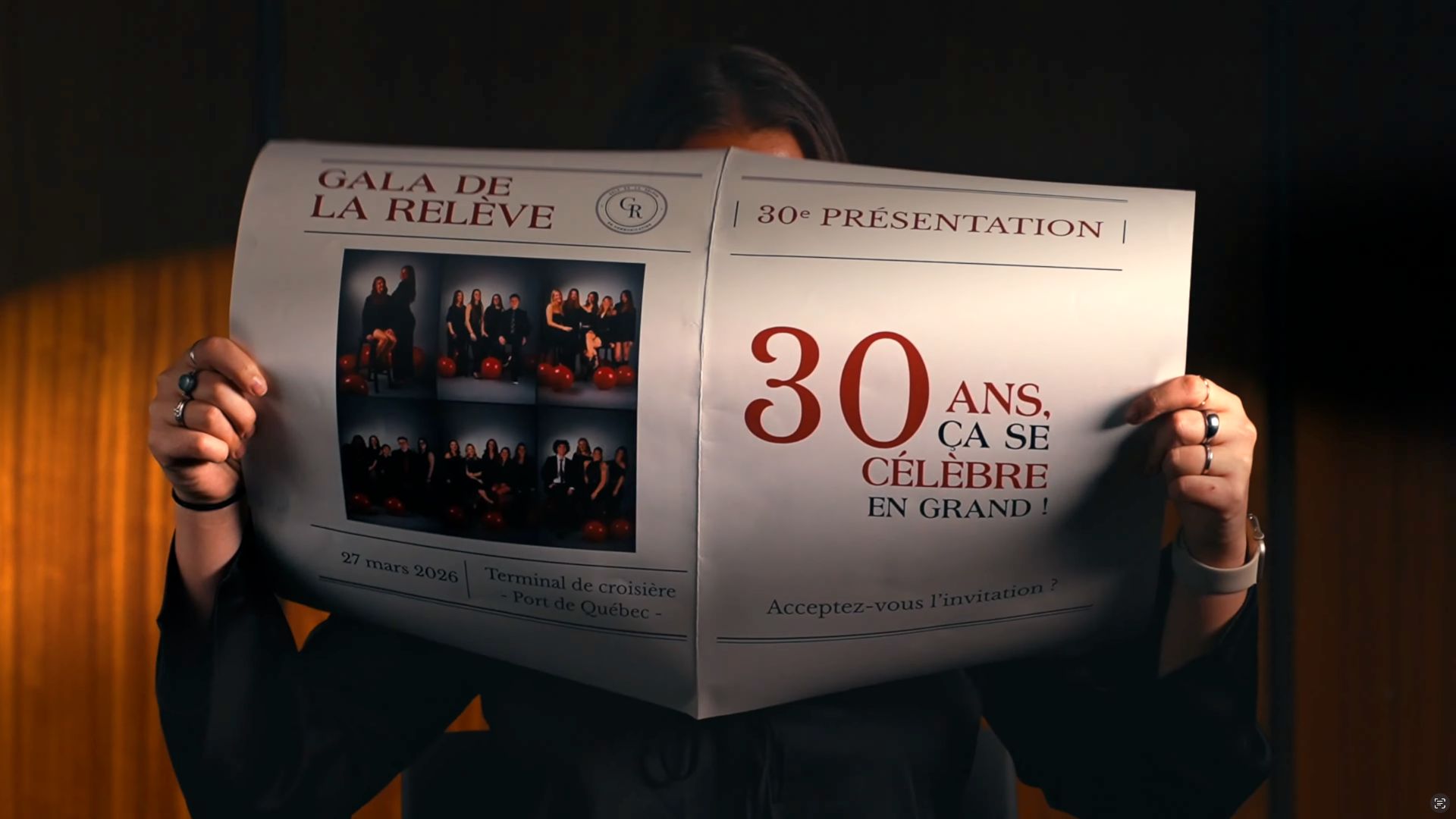 Opening teaser for the 30th Gala de la relève en communication at Université Laval, produced by One Way