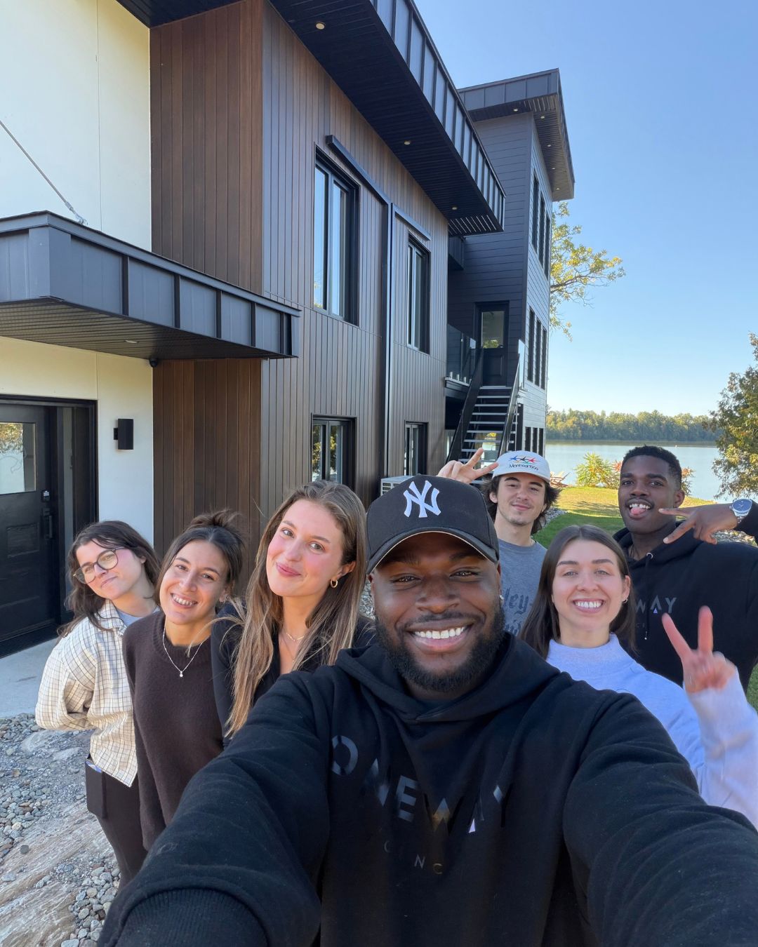 The One Way agency team together at the Q1 retreat, Papineauville, Outaouais, 2026