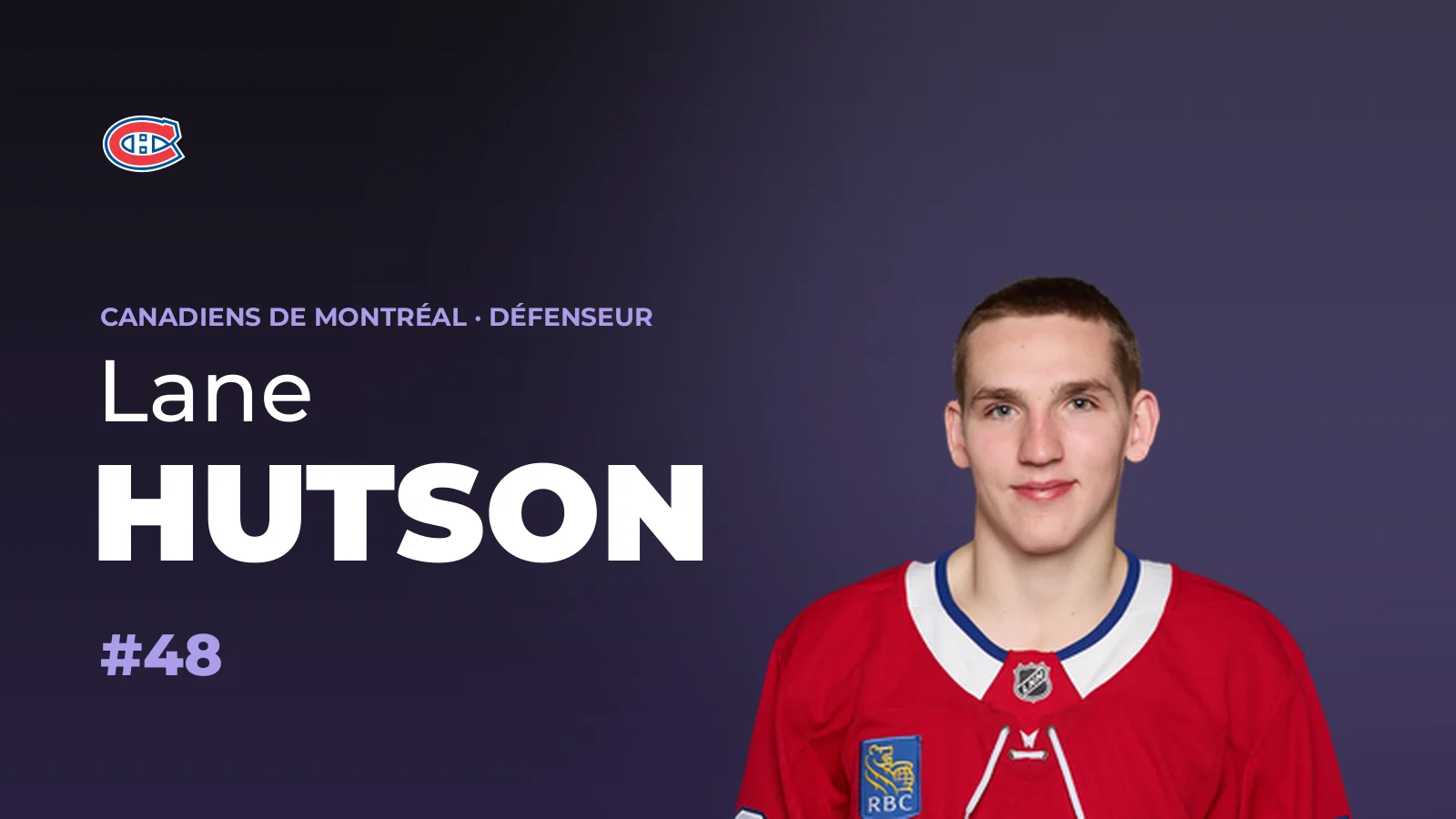 Lane Hutson, Montreal Canadiens defenceman