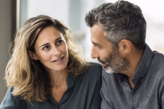 Couple having a conversation