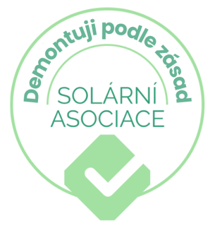 Logo Solární asociace – Demontuji podle zásad