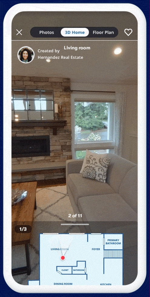 A visiual example of Zillow interactive listings