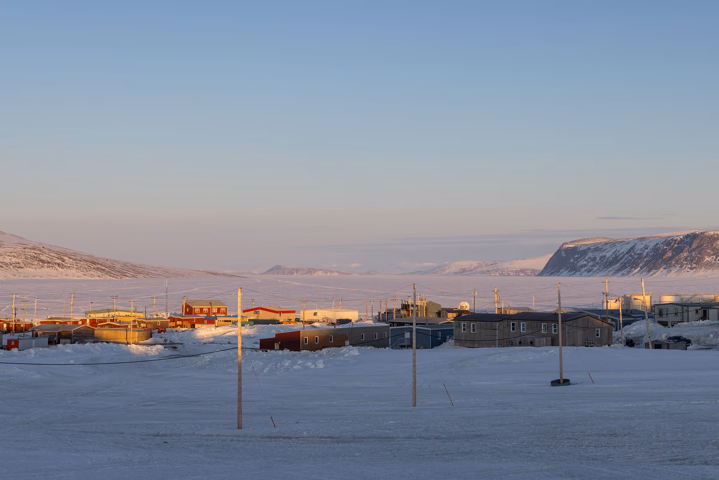 Photography of Clyde River at dusk