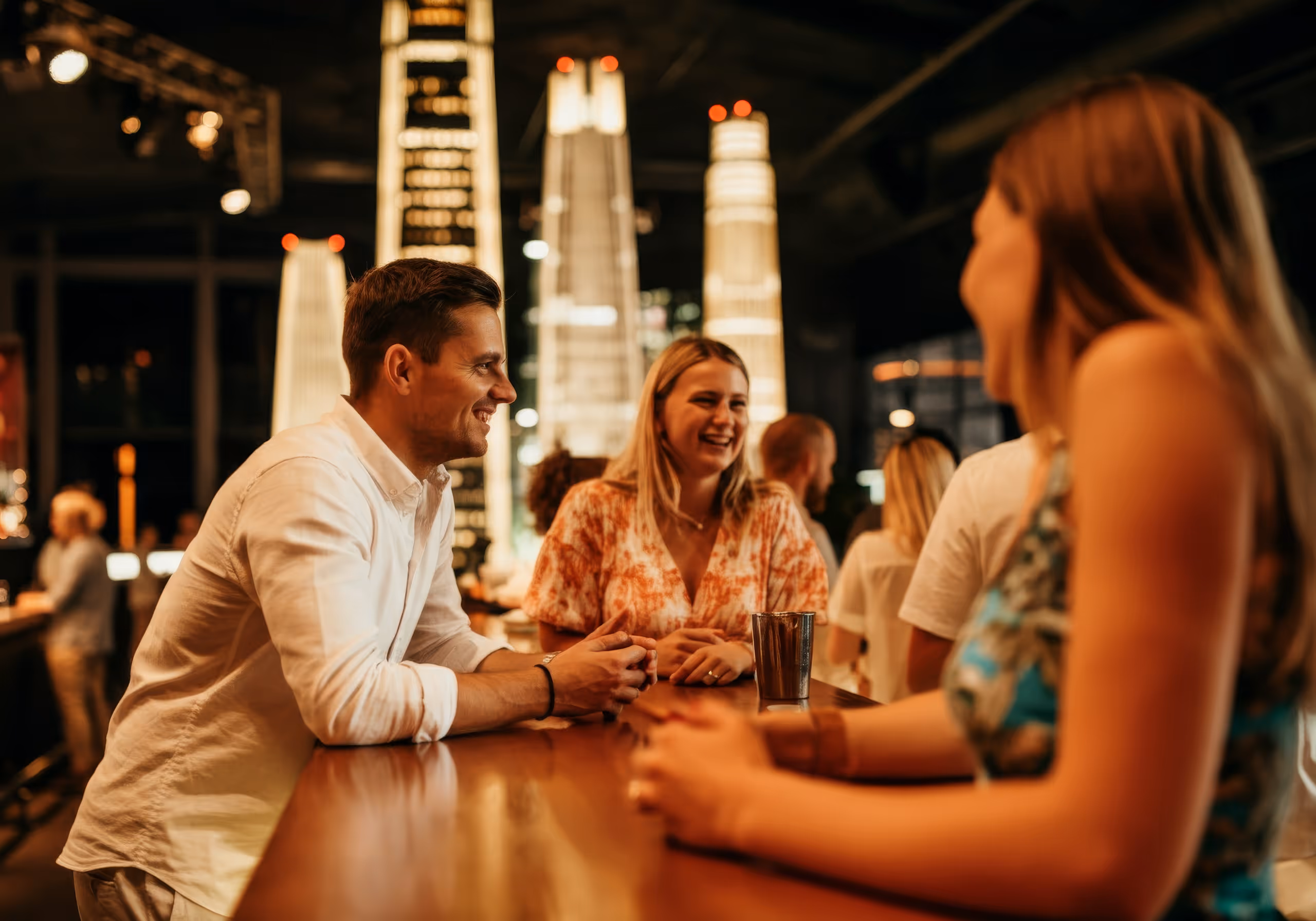 People sitting at a bar