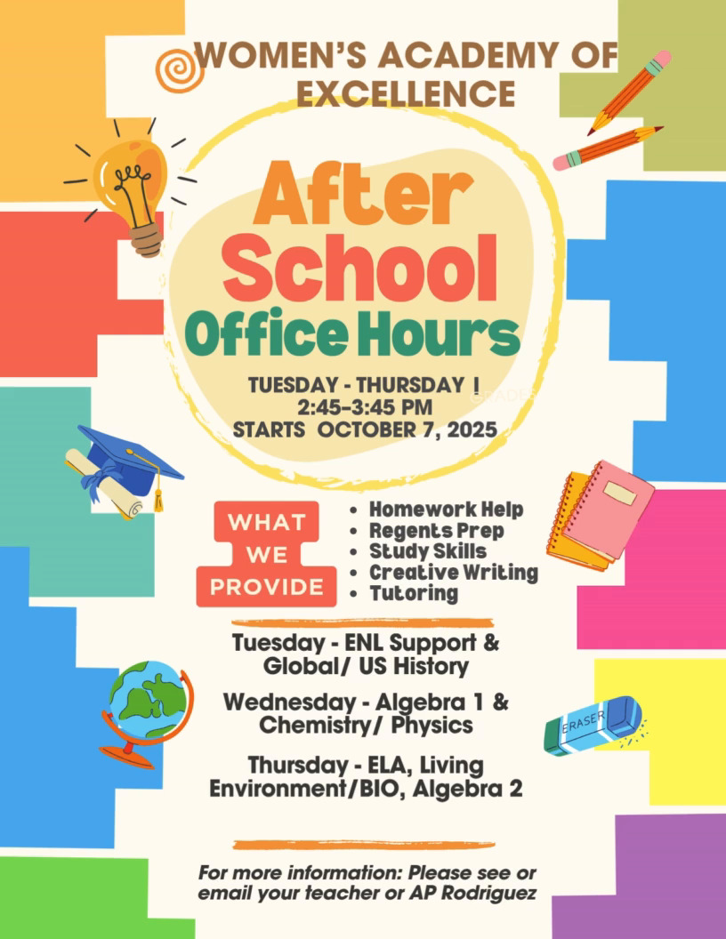 After School Office Hours flyer starting October 7 2025