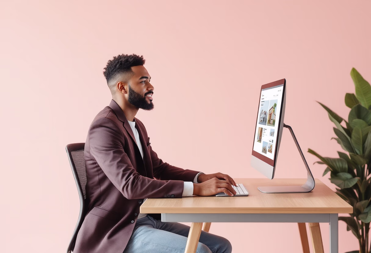 image of people working in an office (for a real estate tech)