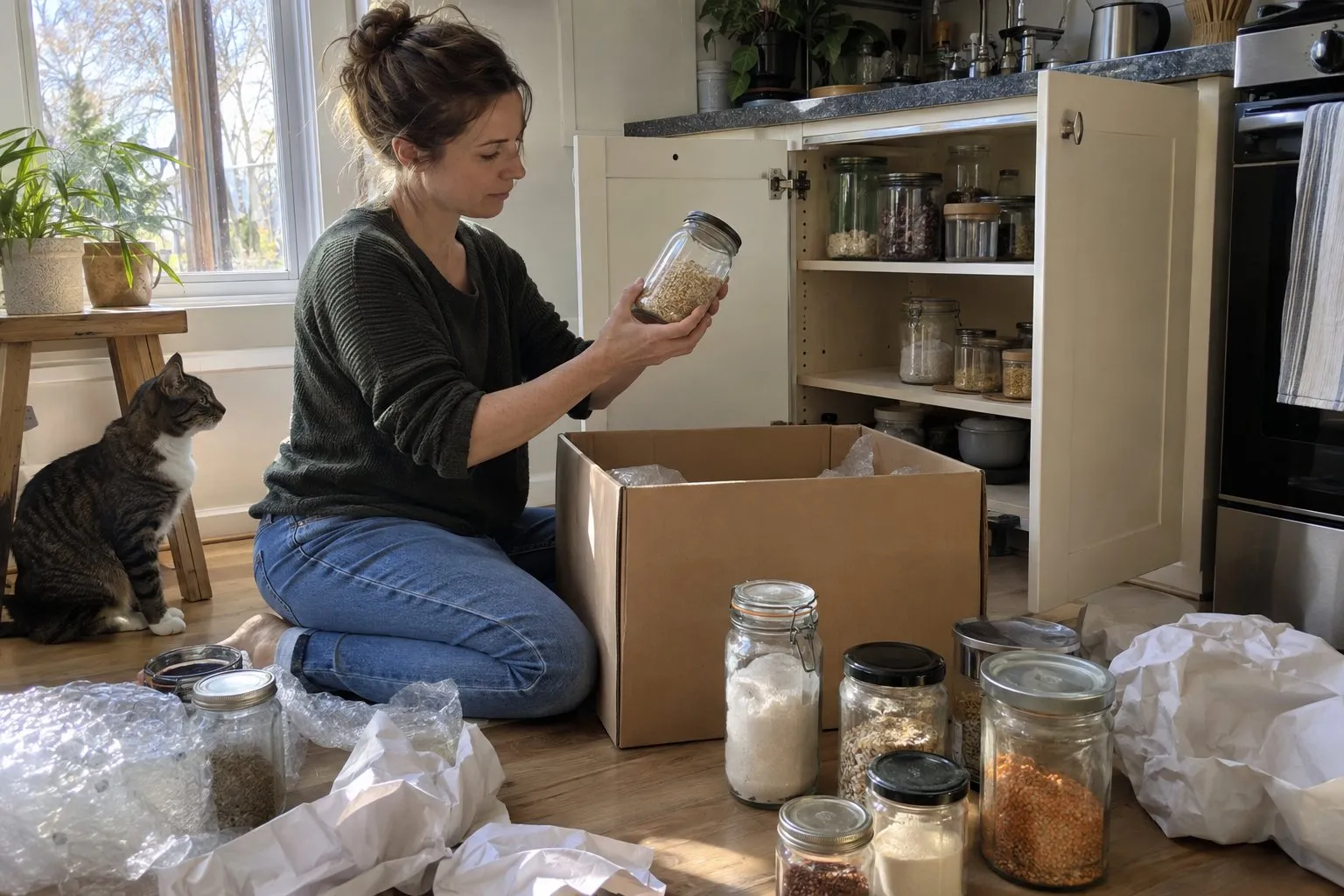 Moving Pantry Items And Open Condiments