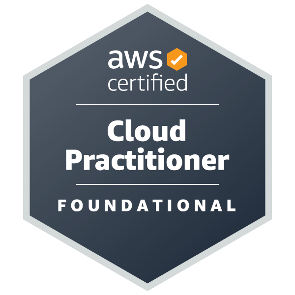 AWS Certified Cloud Practitioner Foundational badge
