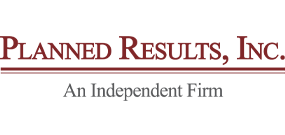 Logo of Planned Results, Inc. with the tagline An Independent Firm below a horizontal line.
