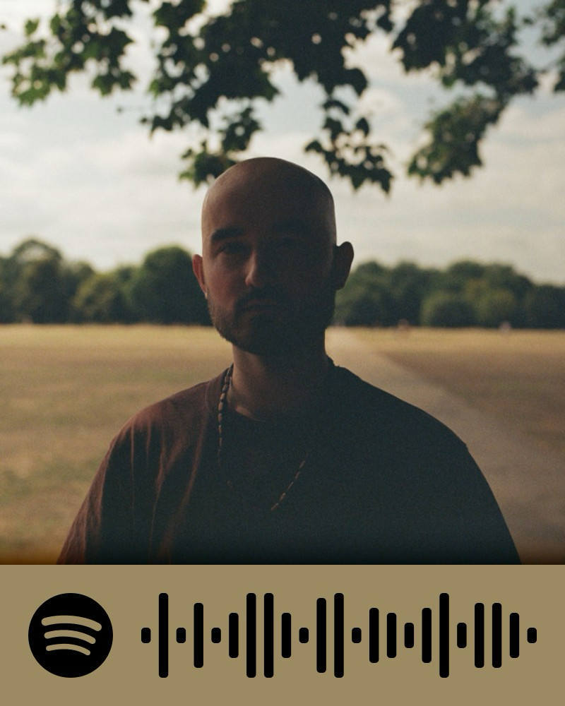 "your hand in mine" album by Gabriel (dojang) with a Spotify code on the bottom.
