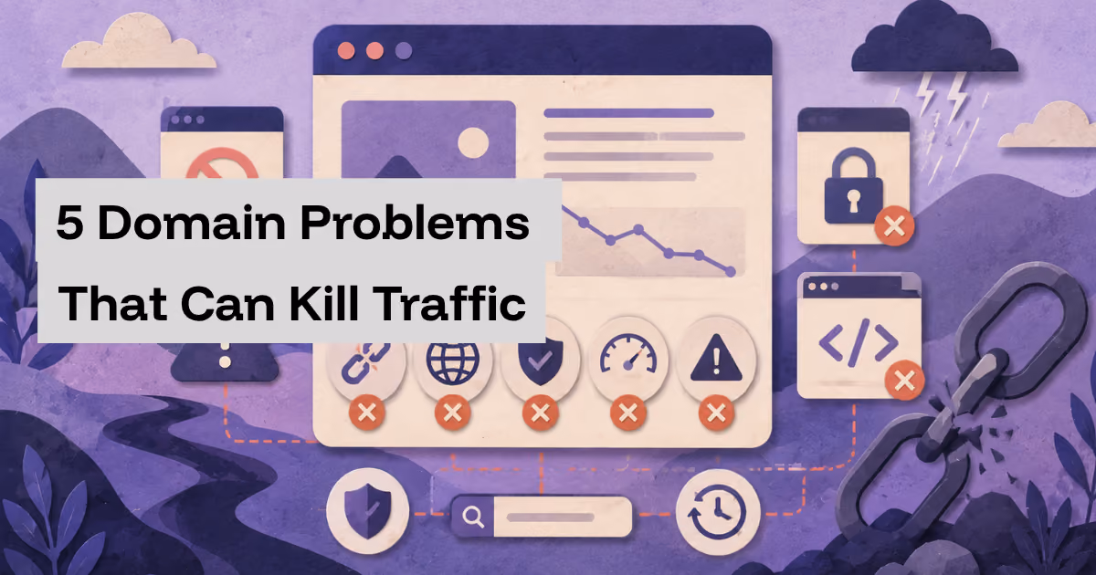 5 Domain Problems That Can Kill Traffic — And How to Stop Them Early