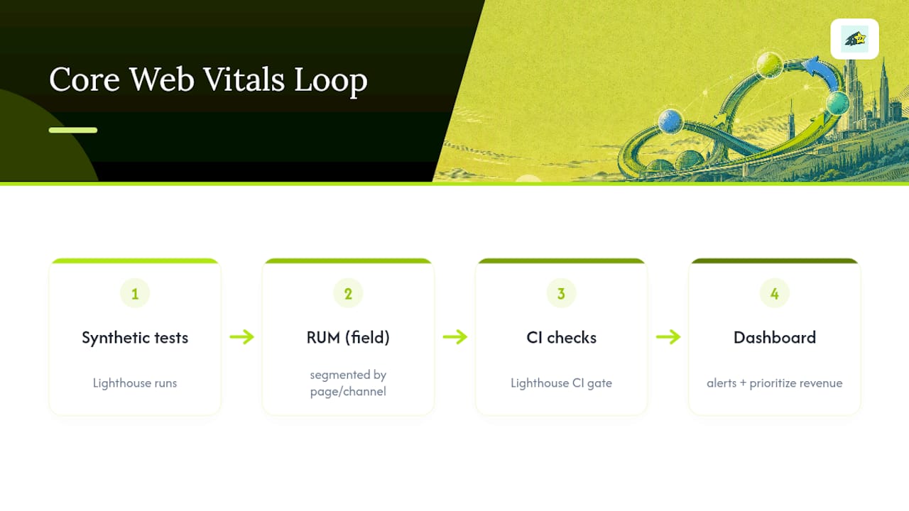 Connected synthetic RUM and CI monitoring flow