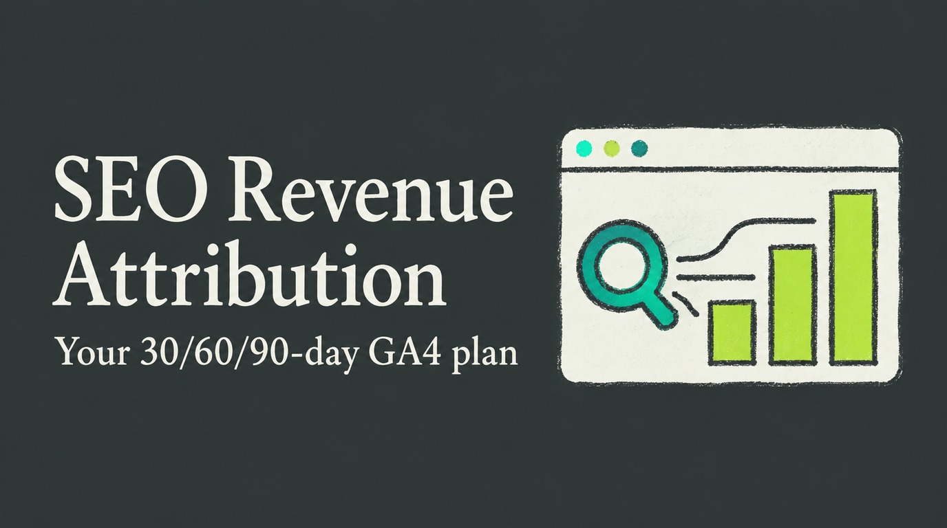 30/60/90 Revenue First SEO Attribution with GA4 and Cromojo