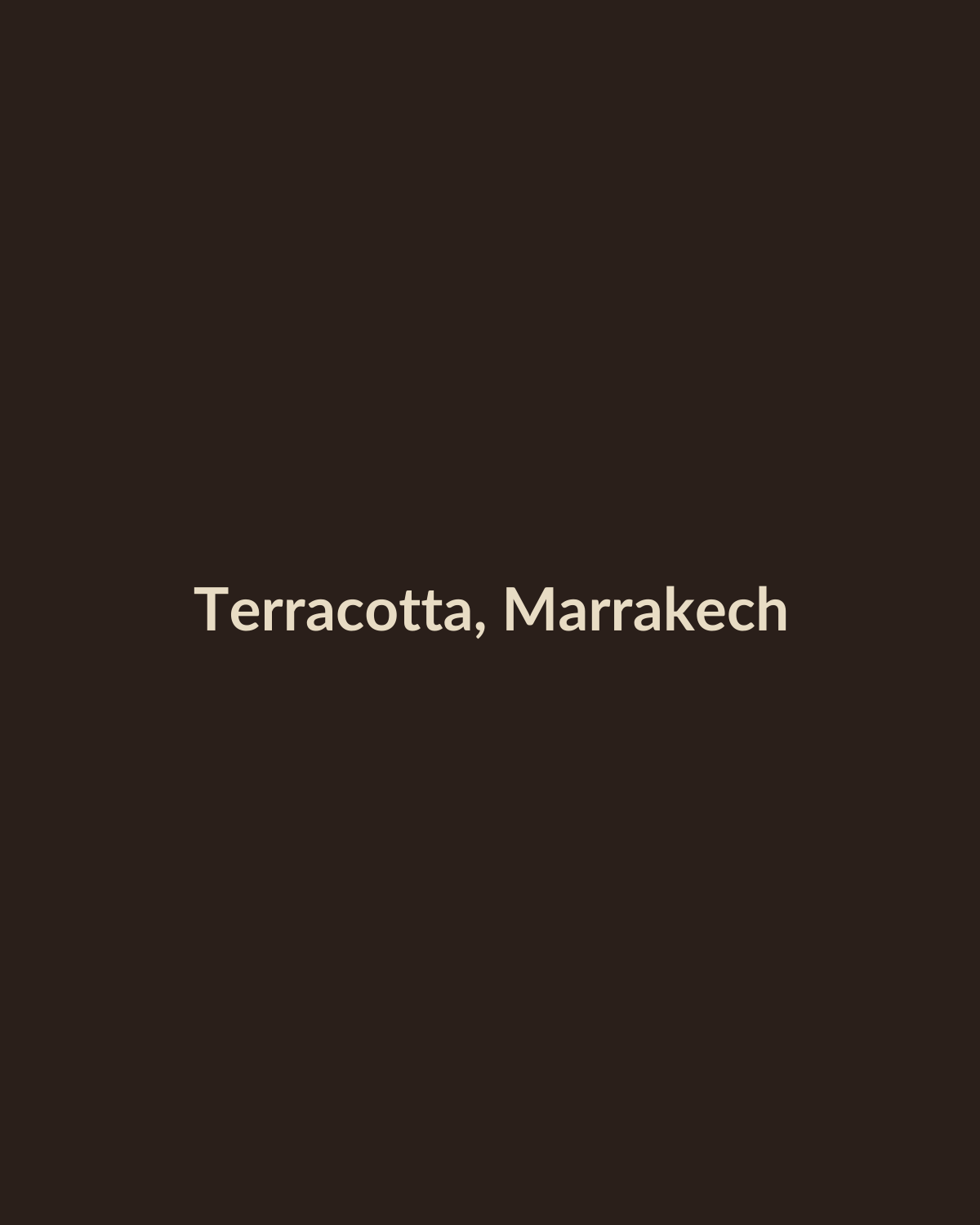 Terracotta, Marrakech