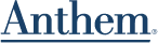 Anthem wordmark logo in blue font with a stylized 'A' at the start.
