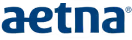 Aetna logo in blue lowercase letters on a white background.
