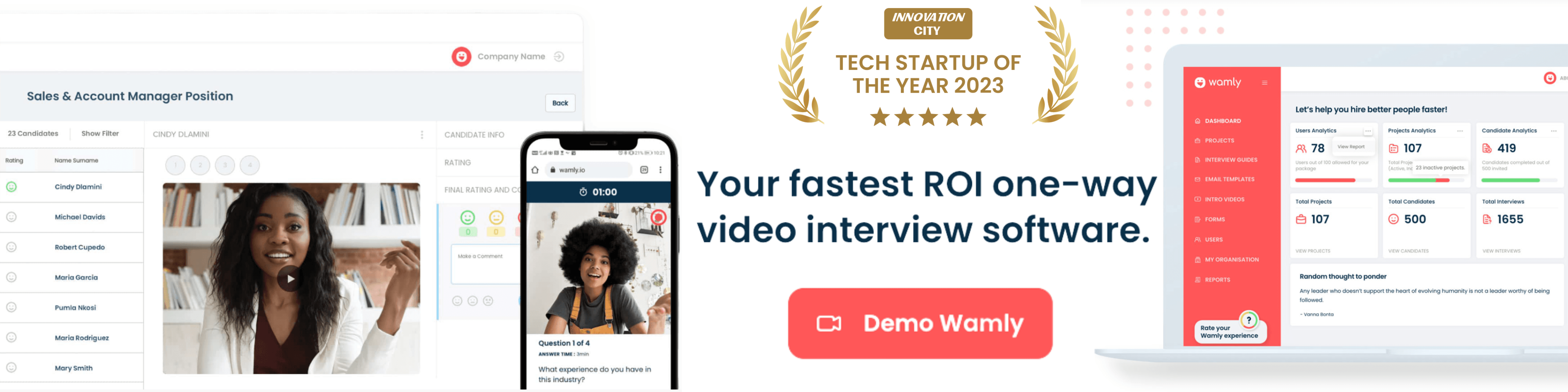 Book a demo with Wamly