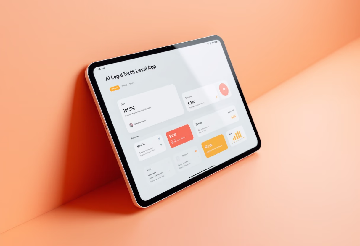 [interface] image of a mobile device with a website loading on it (for a ai legal tech company)