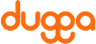 Logo of Dugga, featuring the word 'dugga' in lowercase orange letters, with a stylized design that includes circular elements.