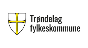 Trøndelag fylkeskommune logo with yellow cross shield