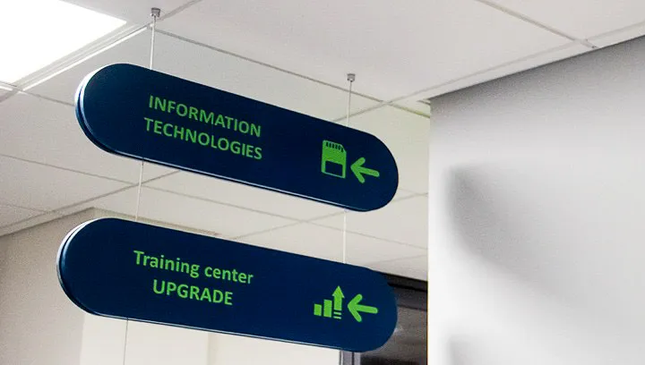 Commercial interior signs for Information Technologies and Training Center Upgrade