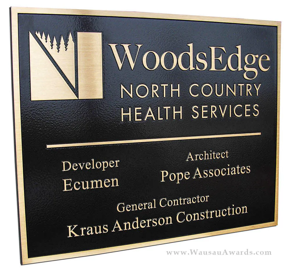 Commercial exterior sign for WoodsEdge North Country Health Services