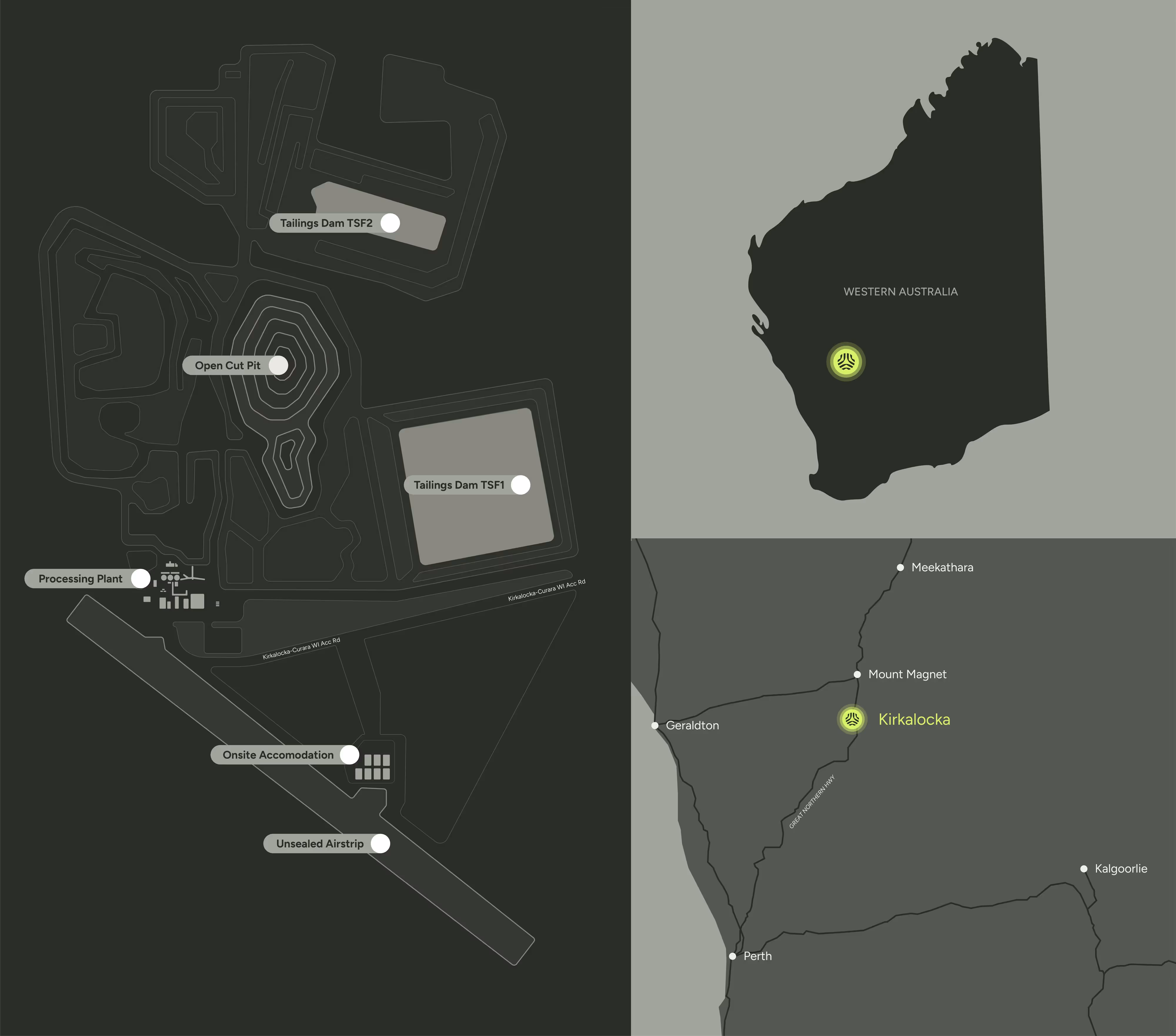 Diagram showing operations and project locations for Gylden Resources in WA