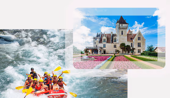 Photos qui présentent des loisirs : rafting, loisirs touristiques