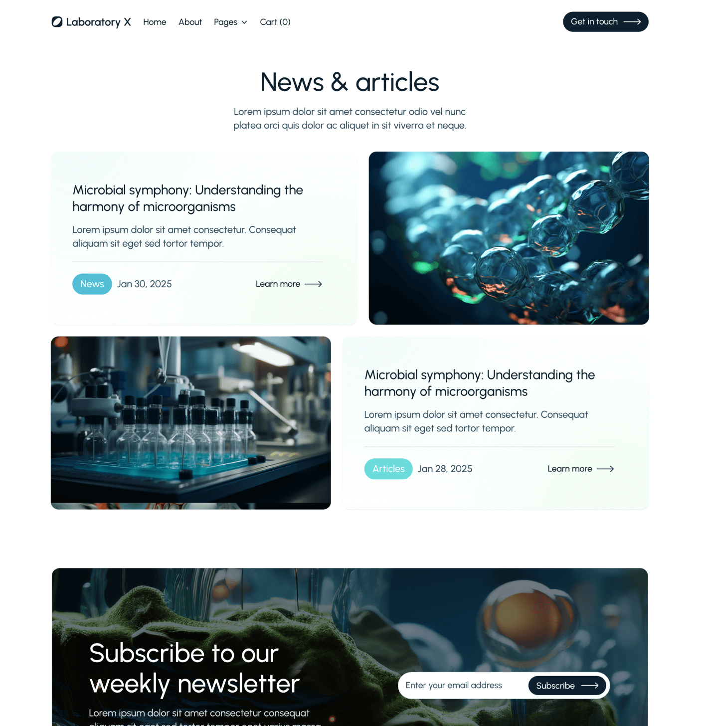 Laboratory X - Blog V2 Main Page - Laboratory Webflow Template