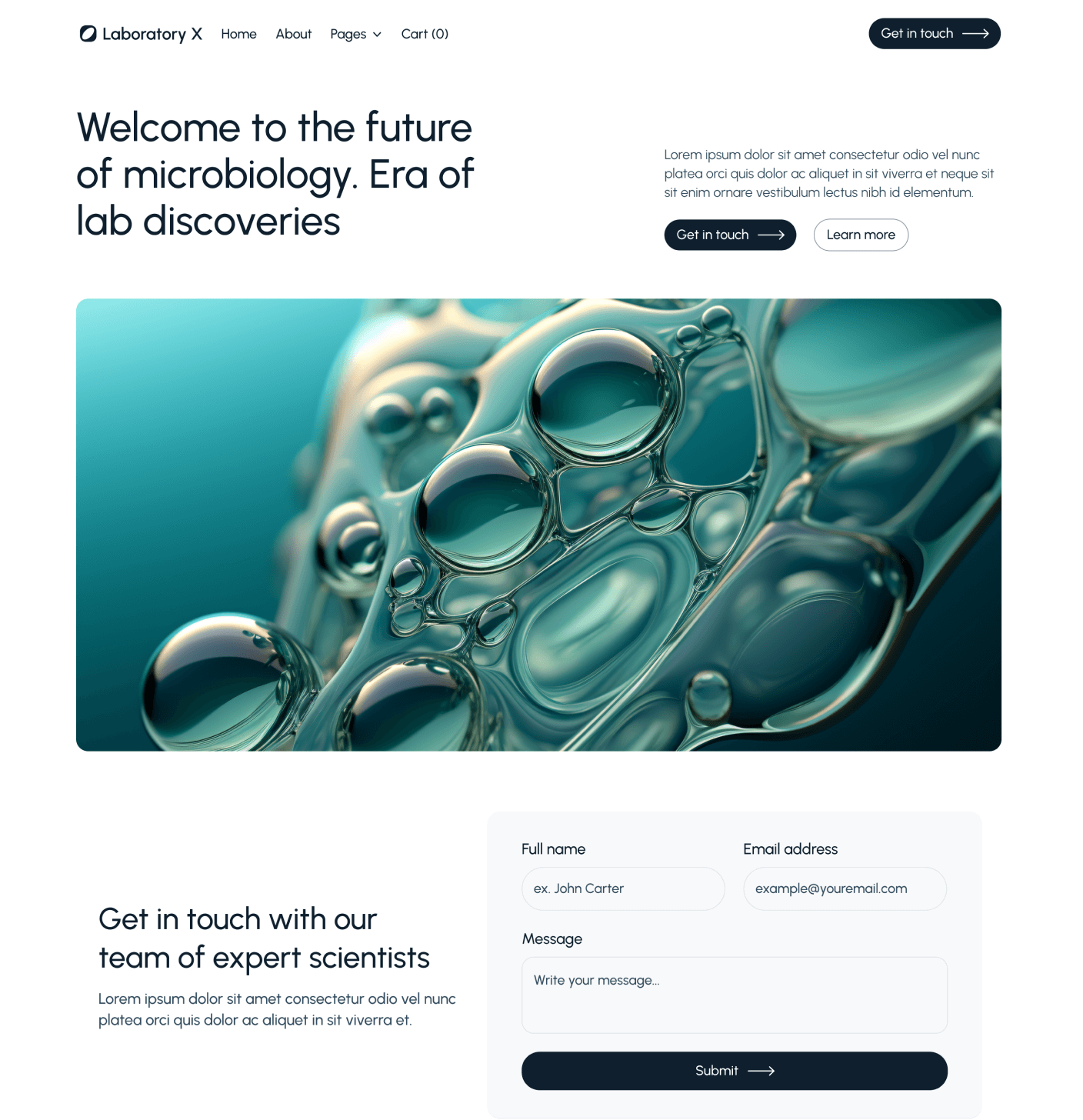 Laboratory X - Home V2 Main Page - Laboratory Webflow Template