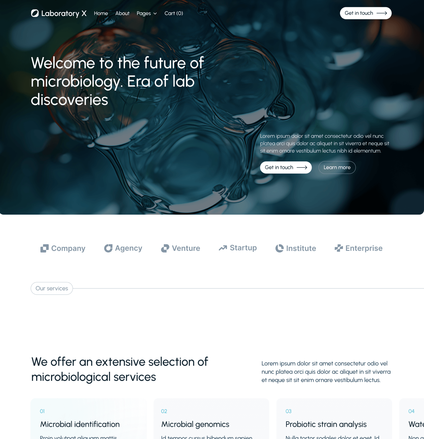 Laboratory X - Home V1 Main Page - Laboratory Webflow Template
