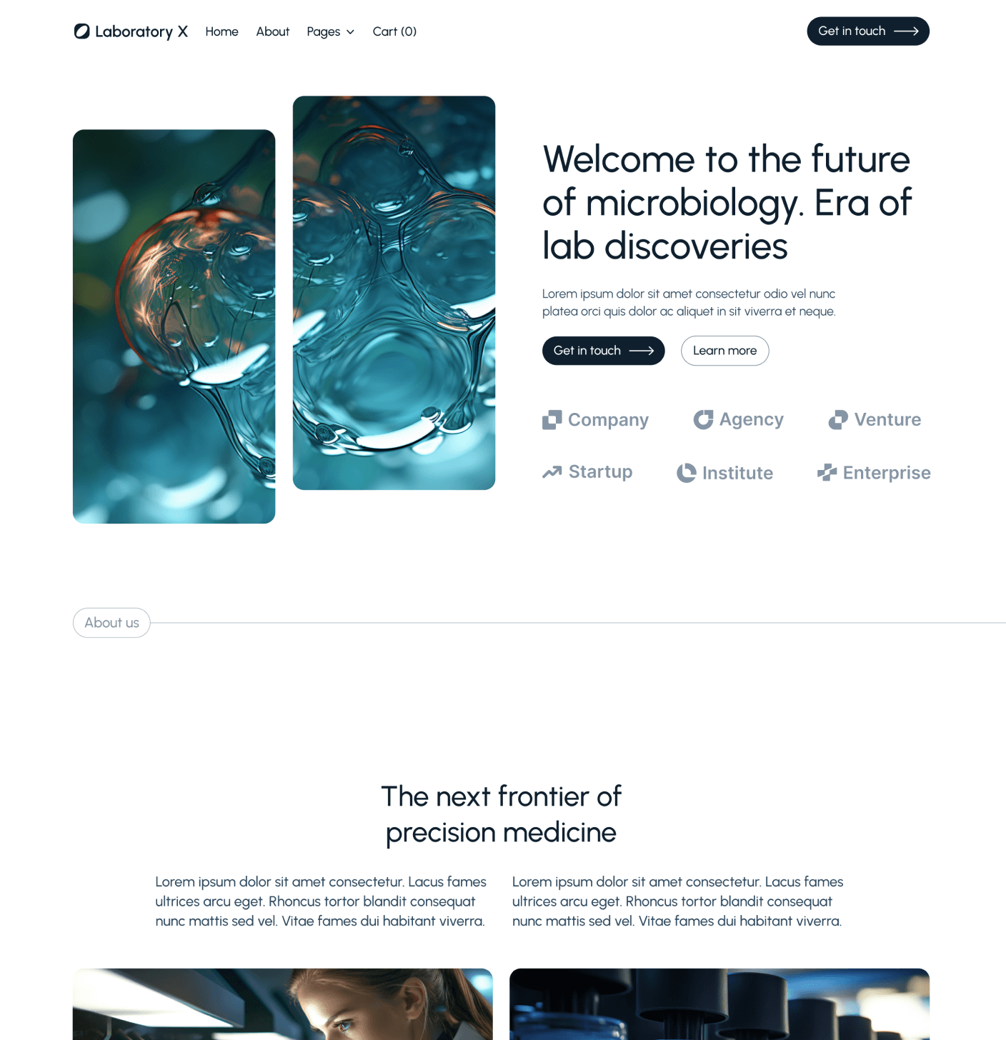 Laboratory X - Home V3 Main Page - Laboratory Webflow Template