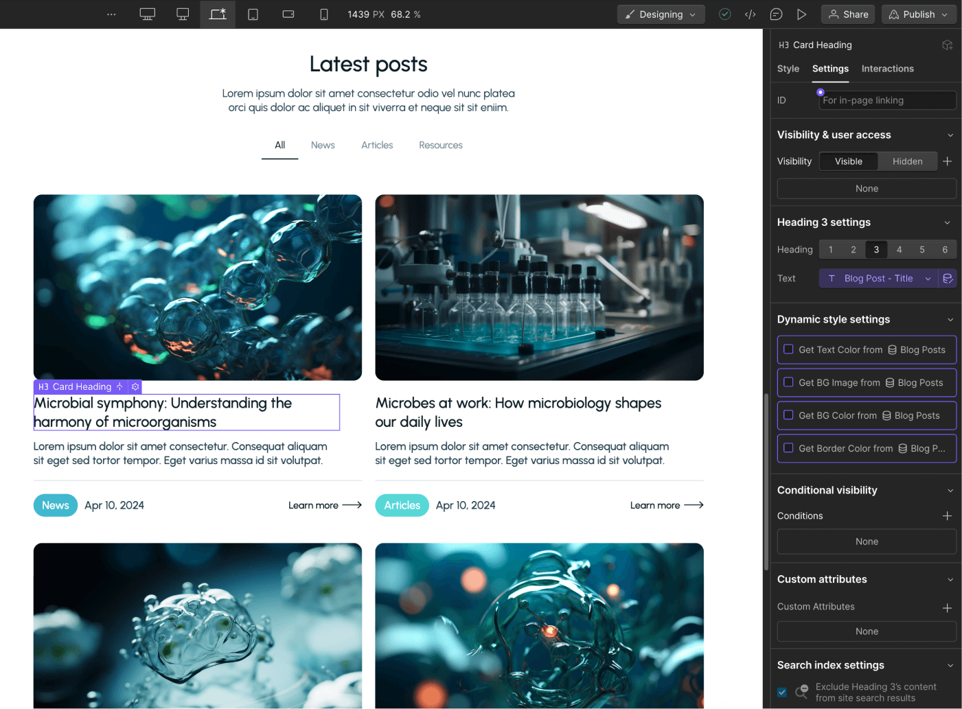 CMS Content - Laboratory X Webflow Template