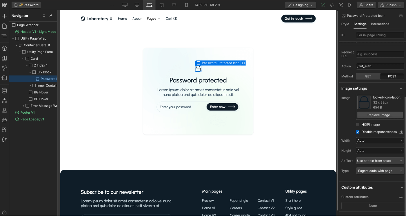Icons And Graphics - Laboratory X Webflow Template