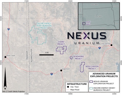 Abbildung 2: Lageplan der Projekte von Nexus in South Dakota