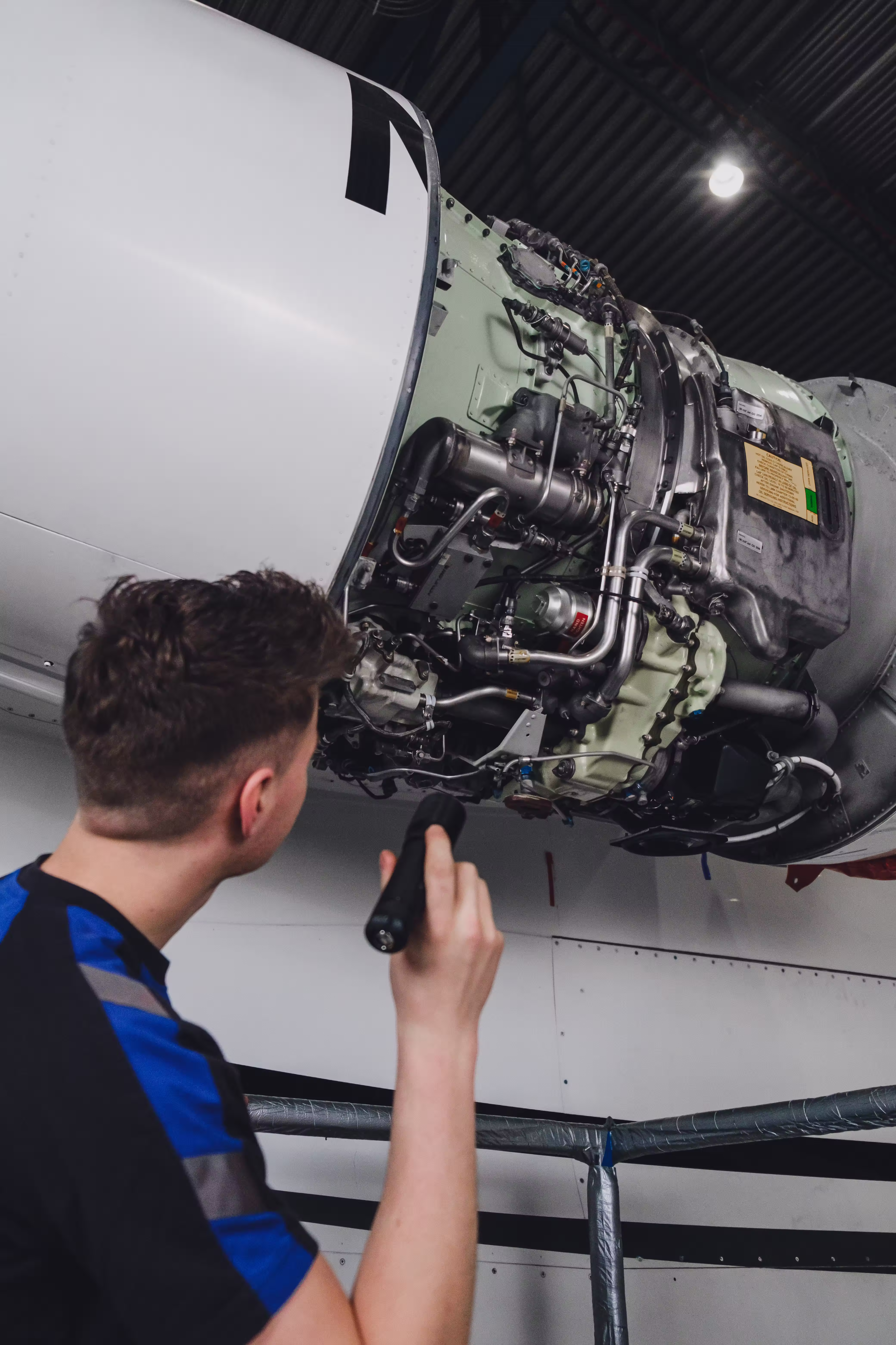 JetSupport technical crew working on a diverse range of aircraft types in the hangar
