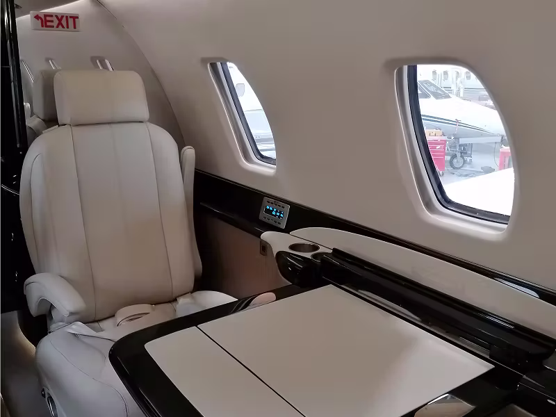 JetSupport upholstery experts restoring private jet seats to original condition