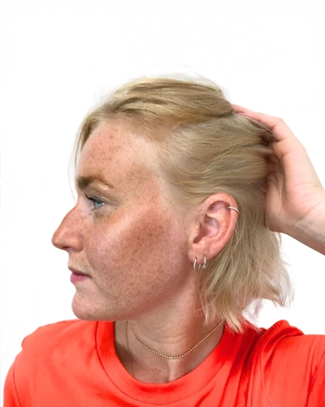 Jonna efter hårbehandlingen