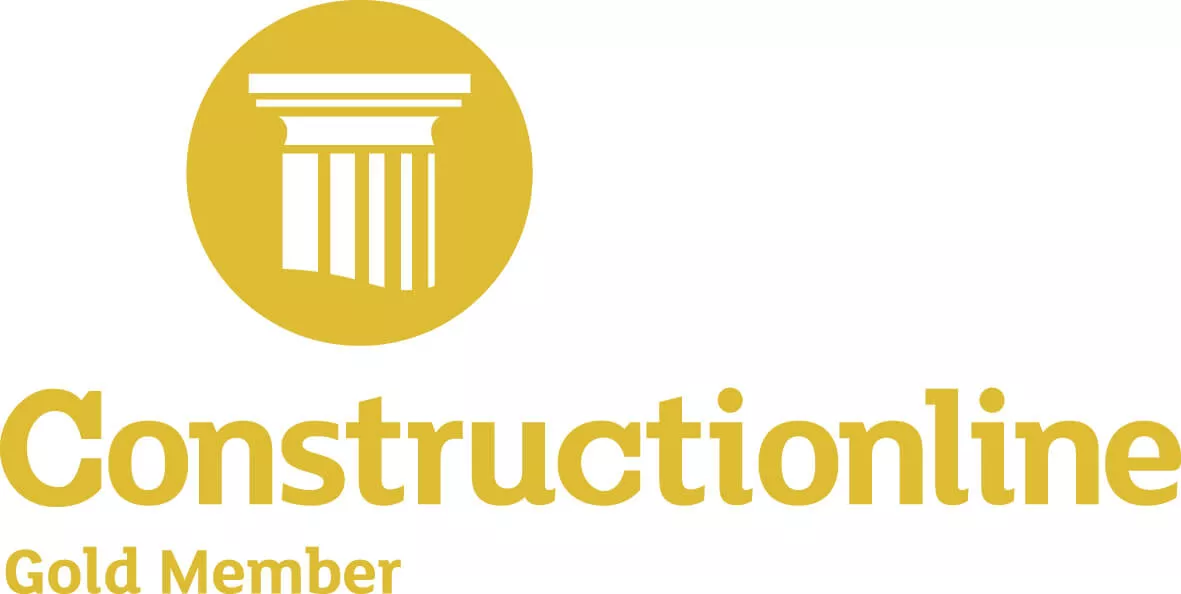Constructionline logo with gold column icon and Gold Member status