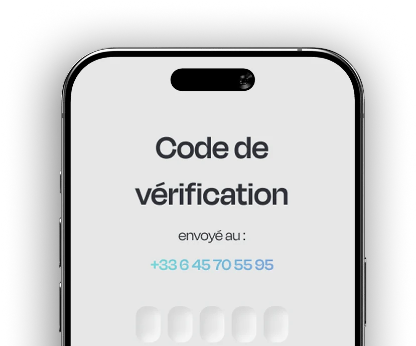screenshot de l'application cléa : code de vérification