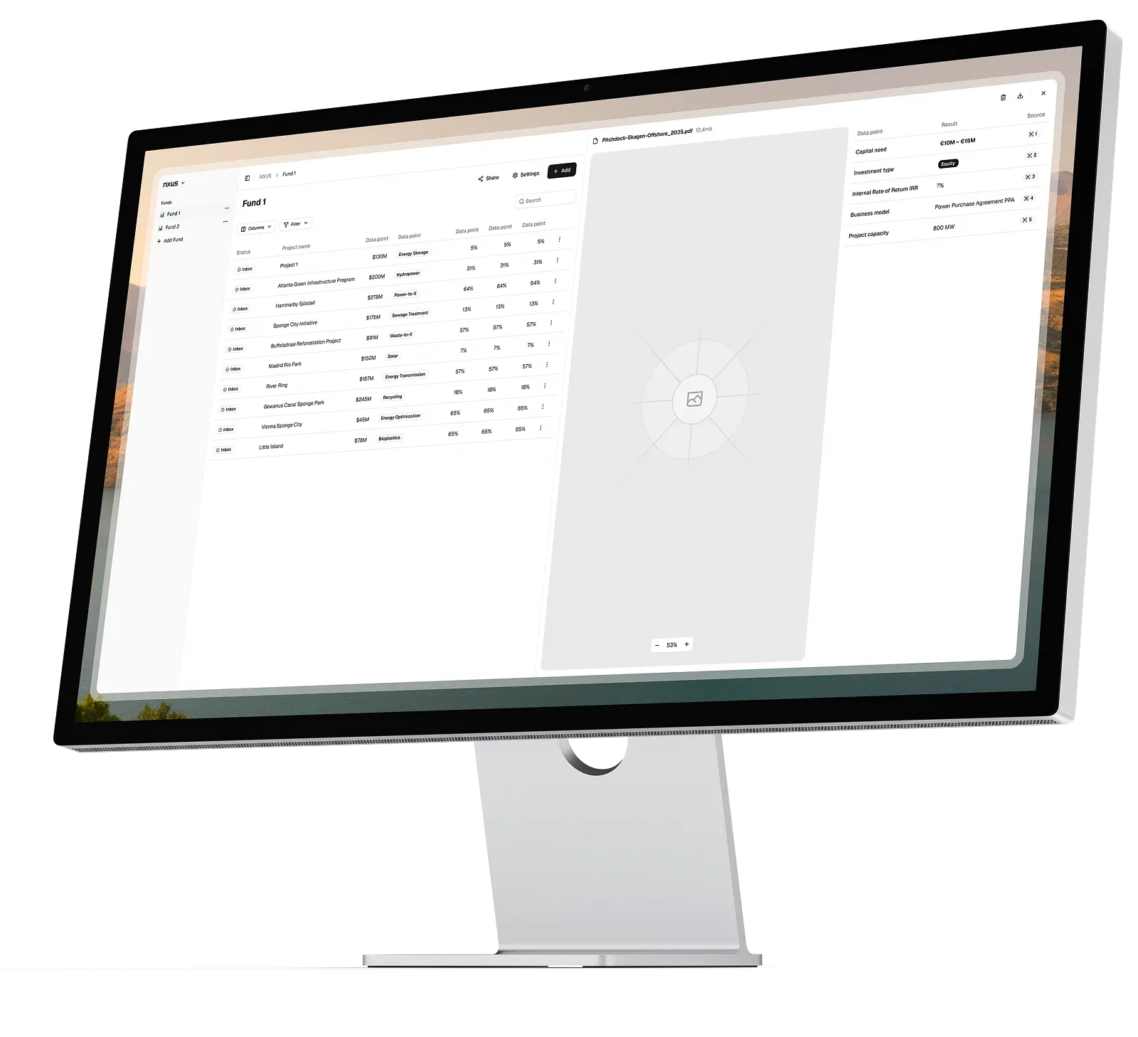 NXUS Mockup Interface - AI-native workspace
