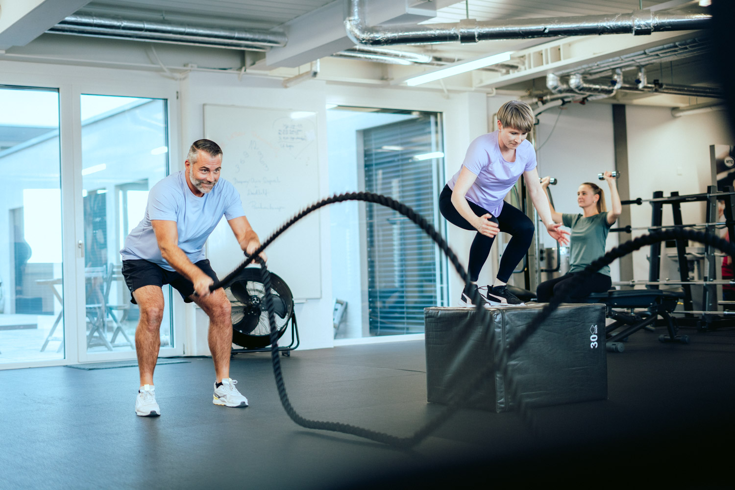 Ein Kunde von MTC beim trainieren