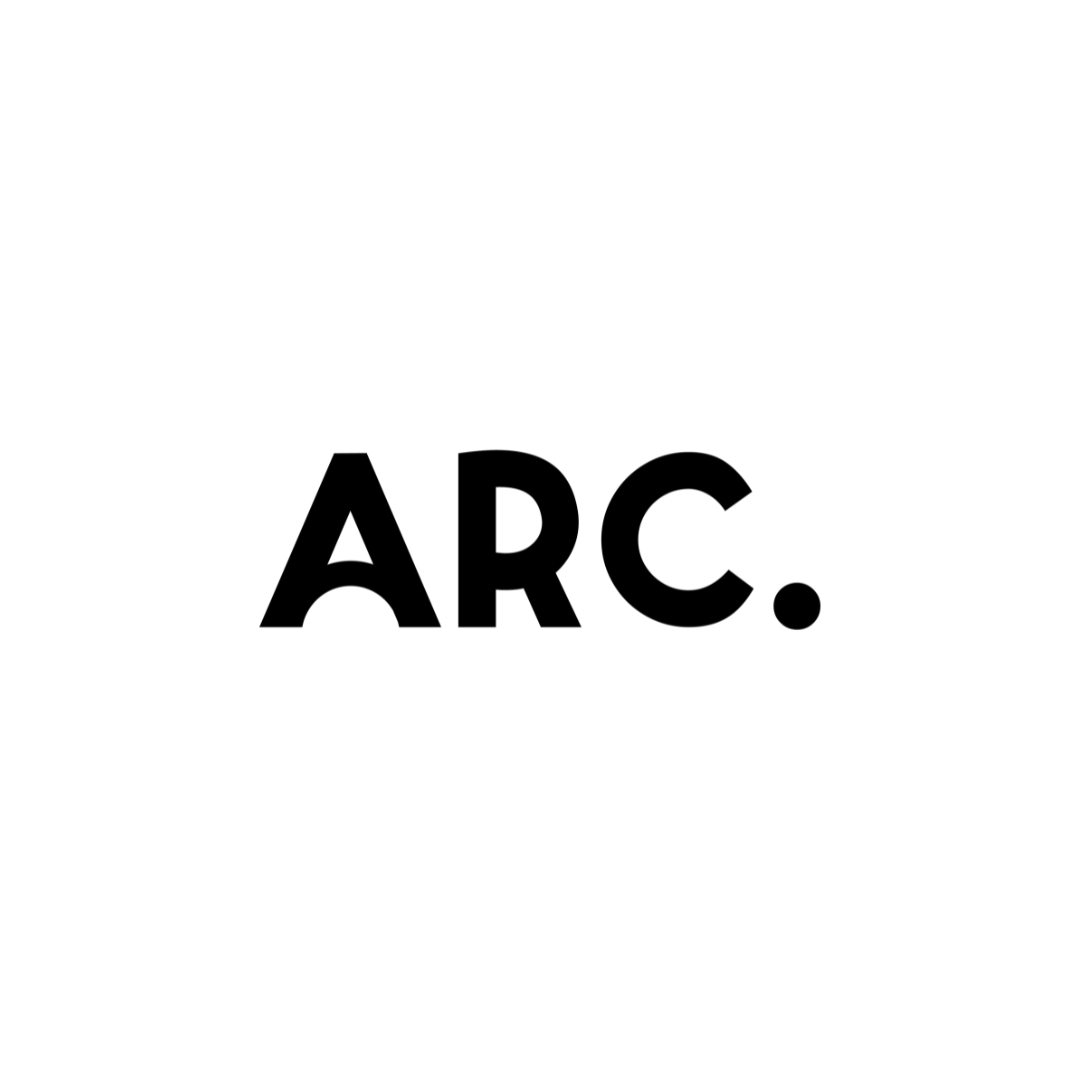 Black text reading 'ARC.' on a white background.
