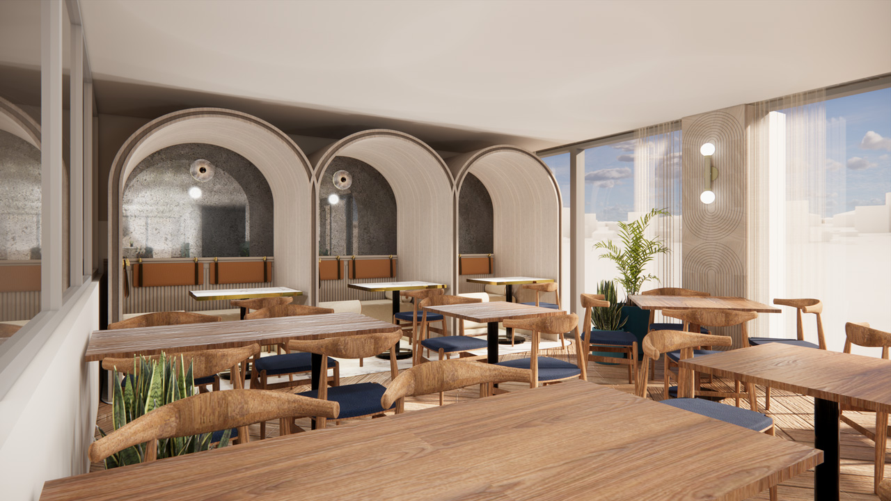 render of dining area
