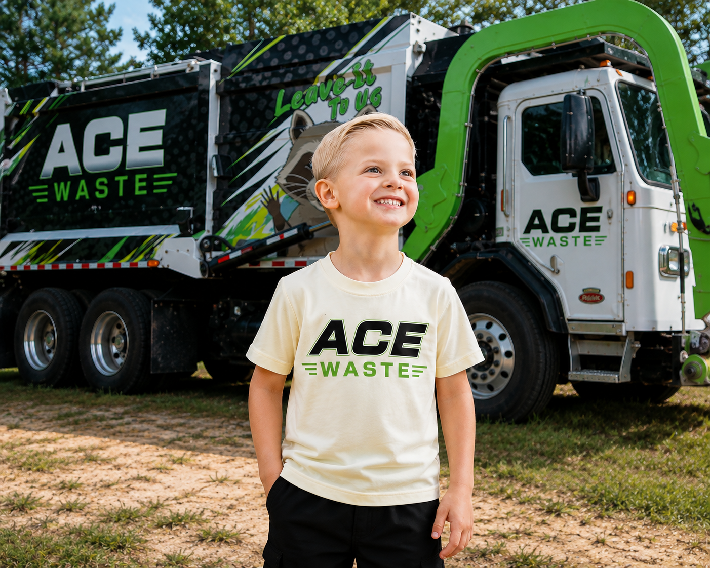 Ace with an Ace Waste trash truck