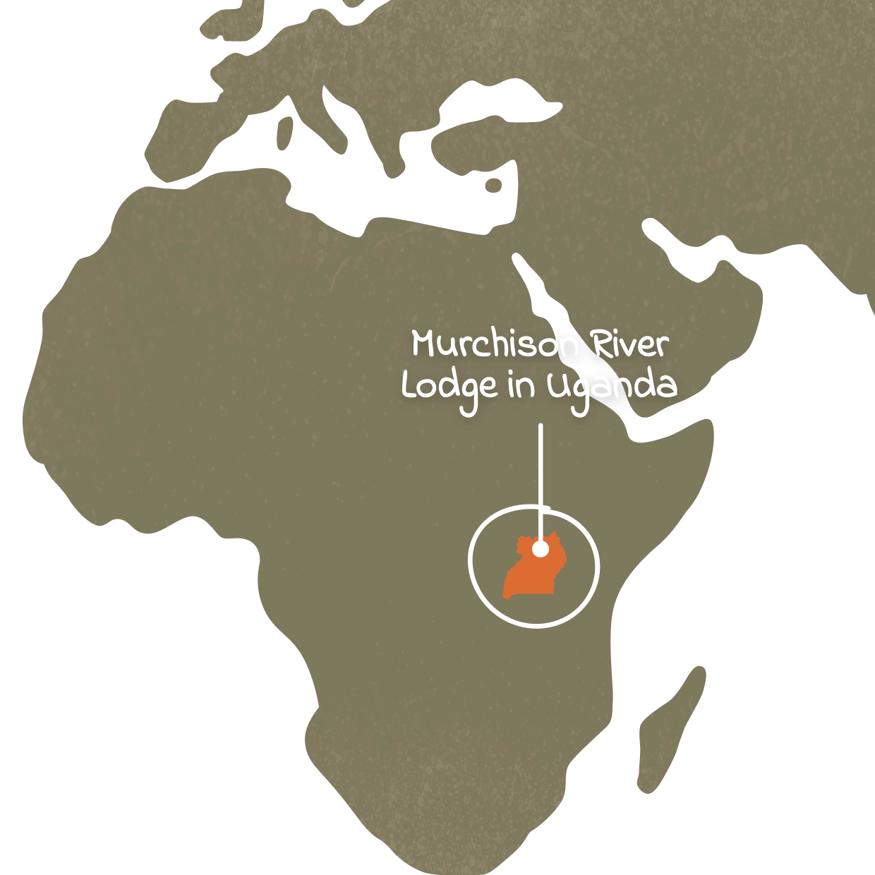 Map of Africa highlighting Uganda.
