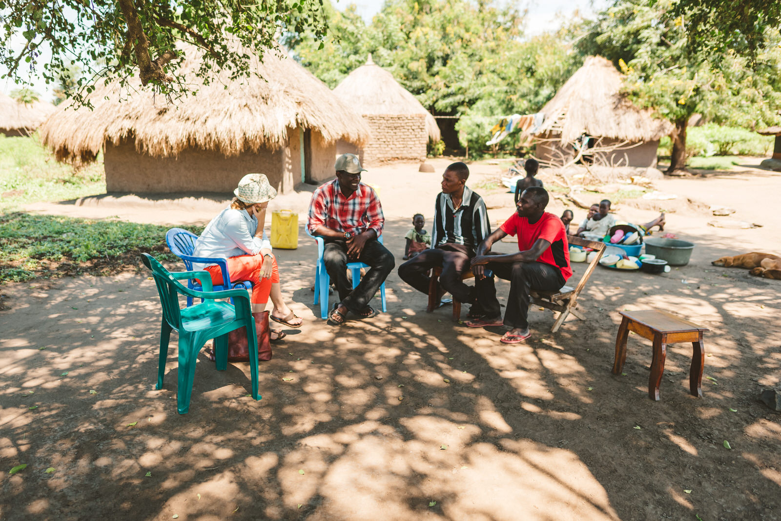 Local homesteads and conversation with members of the community 